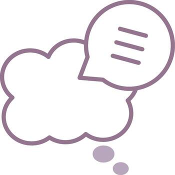 Chat Bubbles Compact Shape Module vector