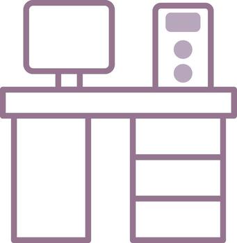 computadora escritorio intuitivo bosquejo unidad vector