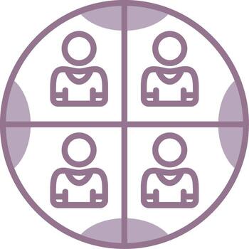 segmentación concepto cuadrícula marca vector