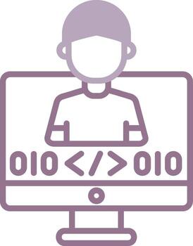 programador elegante formar símbolo vector