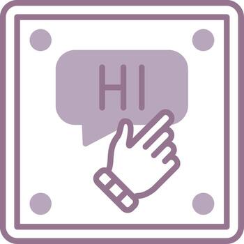 Hola núcleo marco modelo vector