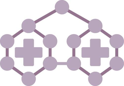 Glucose Molecule Smooth Outline Token vector