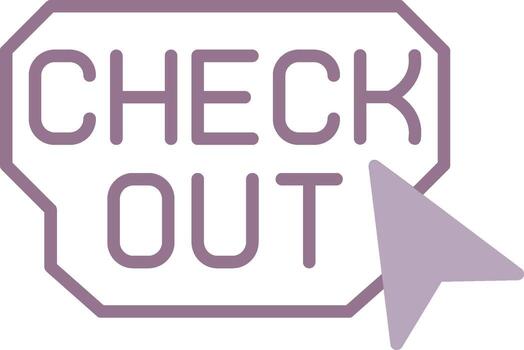 cheque fuera elegante aplicación objeto vector