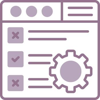 Lista de Verificación pulcro visual módulo vector