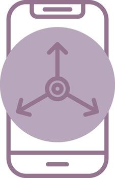 Accelerometer Sensor Vivid Design Mark vector