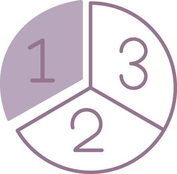 Pie Chart Shadowed App Object vector