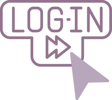 Log In Elegant Shape Token vector