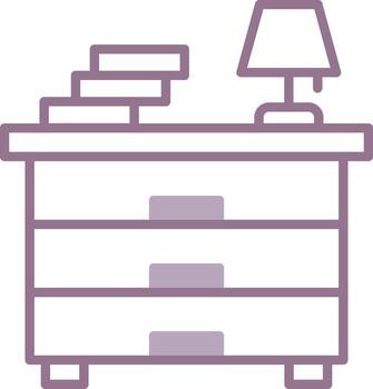 Bedside Table Tech Shape Element vector