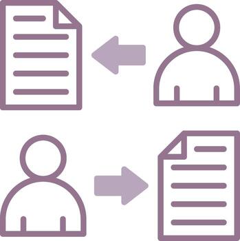 File Sharing Simple Sketch Form vector