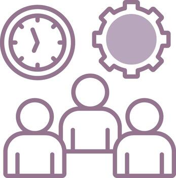 Work Time Minimal Web Emblem vector