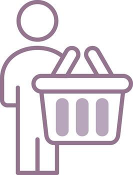 consumidor elegante forma simbólico vector