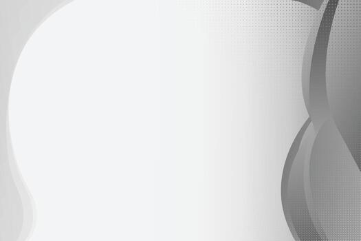 Black and white background with gradient wave or grayscale backdrop shape for banner vector