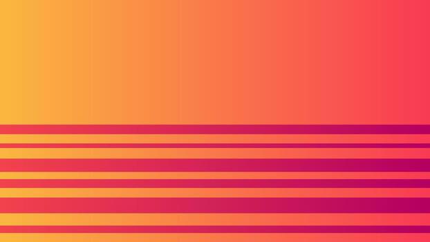 Abstract Sunset Ombre Gradient Background with Horizontal Stripes, Minimal Orange Red Geometric Design vector
