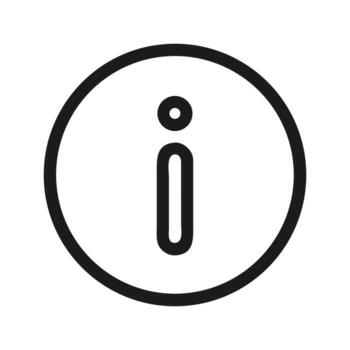 Information Icon in a Circle with White Background Simple Glyph Symbol vector