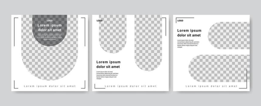 mínimo social medios de comunicación enviar modelo haz con moderno cuadrado diseño y de moda resumen diseño. vector