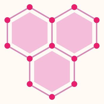 Biochemistry Hexagon Network vector