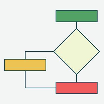 Program Flowchart Minimalist Design vector