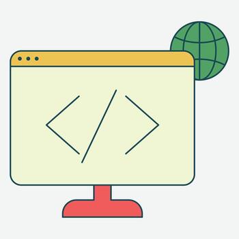 web desarrollo programación vector