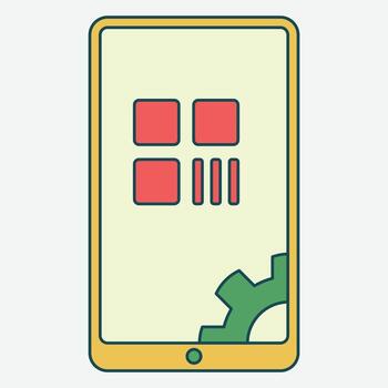 Mobile App Development Interface vector