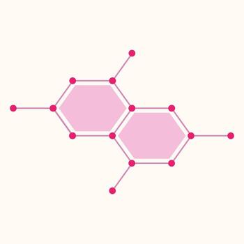 Biochemistry Hexagon Structure vector