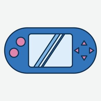 Handheld Game Console Minimalist vector
