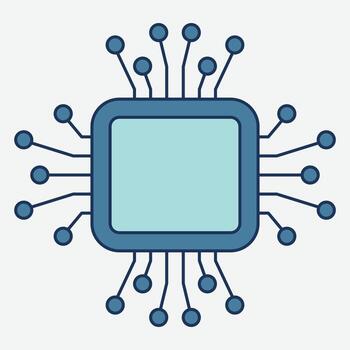 futuro tecnología pastilla circuito vector