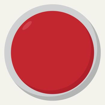 rojo circulo botón minimalista vector