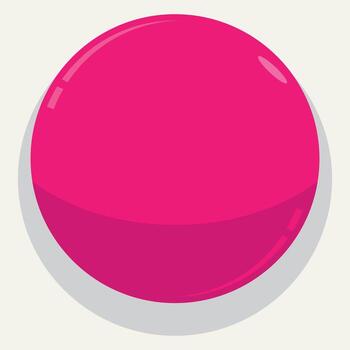 Pink Circle Button Element vector