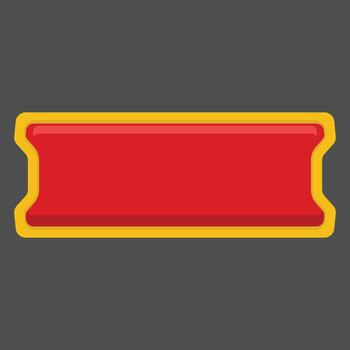Game UI Button Red Gold vector