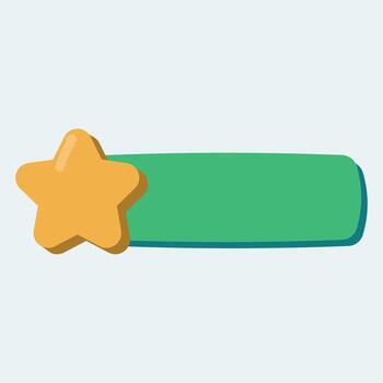 Game UI Star Button Element vector
