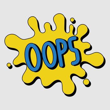 Oops Comic Speech Bubble vector