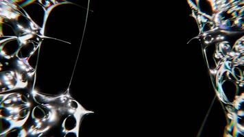 rå design av realistisk kromtyp trogen y2k looping design element bakgrund video