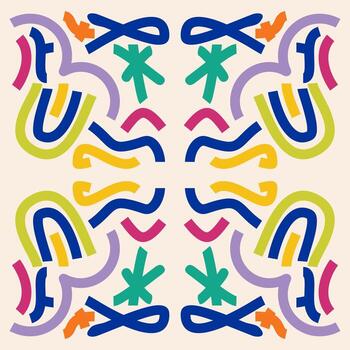 vistoso resumen geométrico modelo con curvo líneas moderno decorativo diseño para antecedentes fondo de pantalla y digital Arte vector