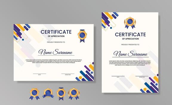 Modern certificate of appreciation design vector