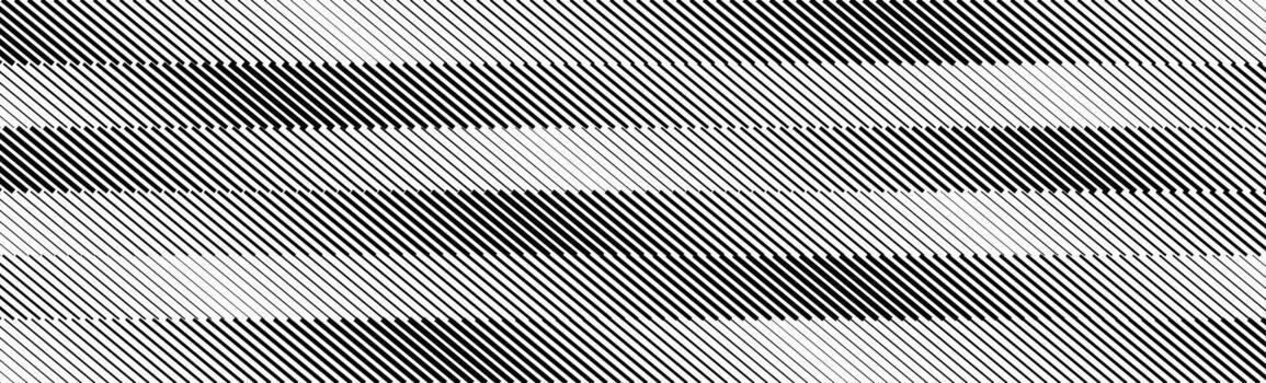 Oblique stripe halftone gradient texture. Slanted lines gradation background. Black and white parallel diagonal wallpaper. Repeating striped pattern backdrop. Abstract Doppler effect concept vector