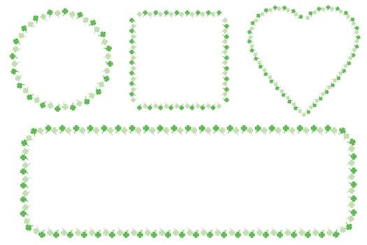 Shamrock Frames and Borders Collection vector