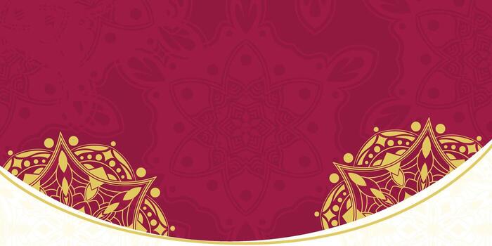 A red and gold background with an ornate pattern vector
