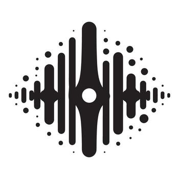 Abstract Symmetrical Sound Wave Equalizer Bars Representing Audio Frequency vector