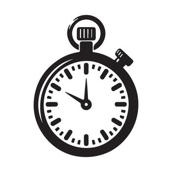 Classic Chronometer Time Measurement Tool Icon for Precision Timing vector