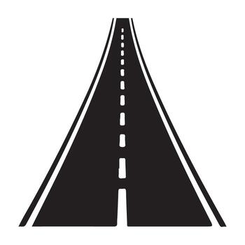 Open Highway Path Leading Forward to New Horizons and Distant Destinations vector