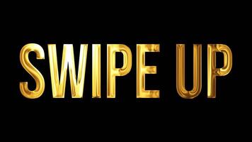 golpe fuerte arriba dorado texto animación para social medios de comunicación, lujo llamada a acción botón para cuentos y bobinas, lazo video