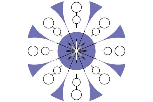 A circular design with a circle in the center vector