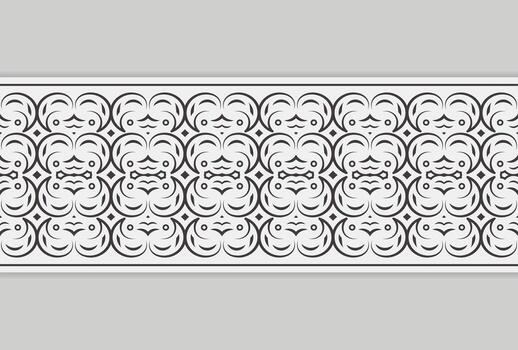 Ornate Decorative Seamless Border Repeatable Pattern Graphic Element Design vector