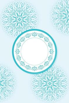 Elegant Decorative Mandala Pattern Background with Circular Frame Template Design vector