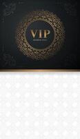 Luxury Golden Ornament VIP Card Member Only Exclusive Design vector