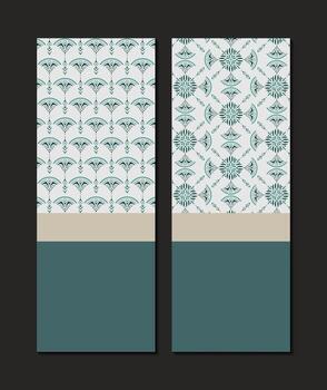 Decorative Geometric Repeat Ornament Pattern Card Elegant Style Template vector