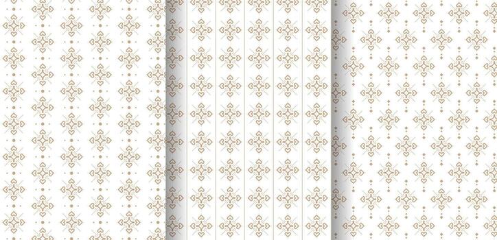 Delicate Ornamental Pattern Design Featuring Heart Element Shape Elegant Category vector