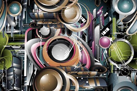 seamless pattern unique abstract art background vector