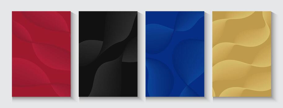 Contemporary technology poster, banner, flayer, card, cover design set. Luxury background with multi colored line pattern. Premium backdrop for business template, digital formal certificate web. vector