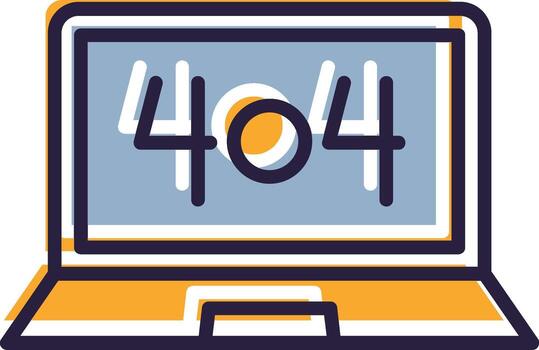 Error 404 Illustration Not Found Page Error Broken Link Missing Page vector